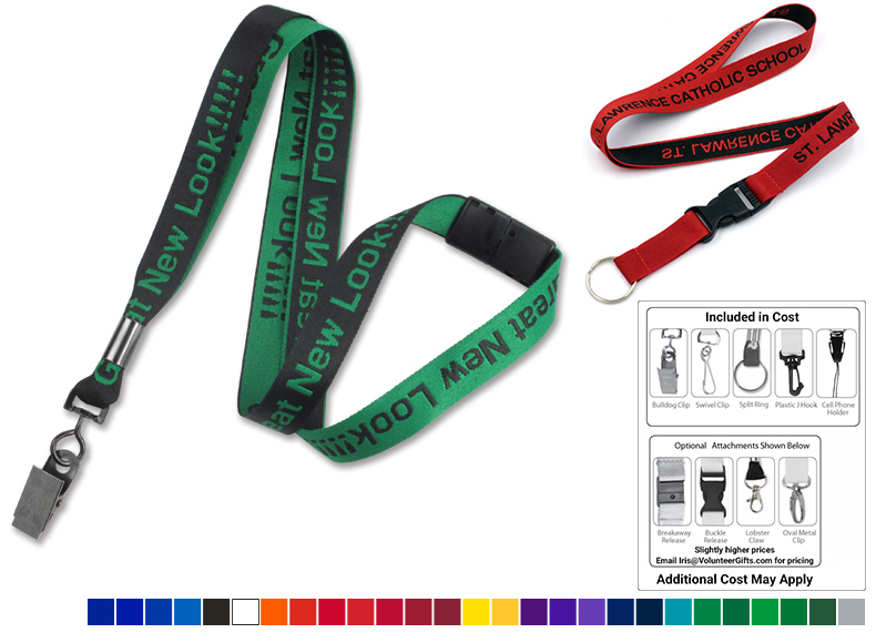 3/4" Import Air Ship Super Fine Detail Woven-In Lanyard 3/4" Import Air Ship Super Fine Detail Woven-In Lanyard